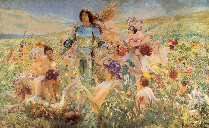 Georges Antoine Rochegrosse The Knight of the Flowers